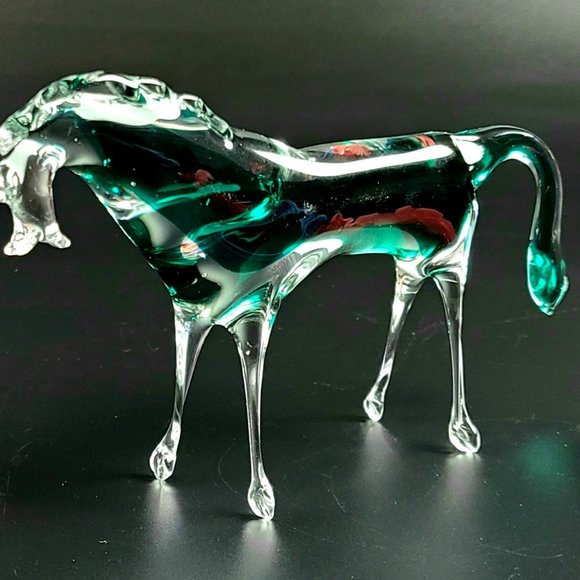 Vintage Horse Figurine - Armando Jacobi - Glass -Beautiful & Excellent Condition